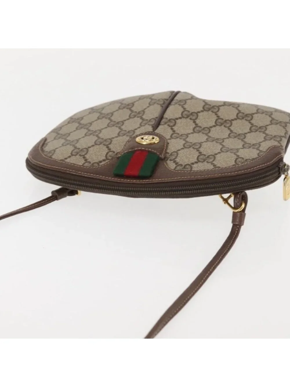 Authentic GUCCI GG Supreme Web Sherry Line Shoulder Bag PVC Beige 904 02 047 - Picture 13 of 16